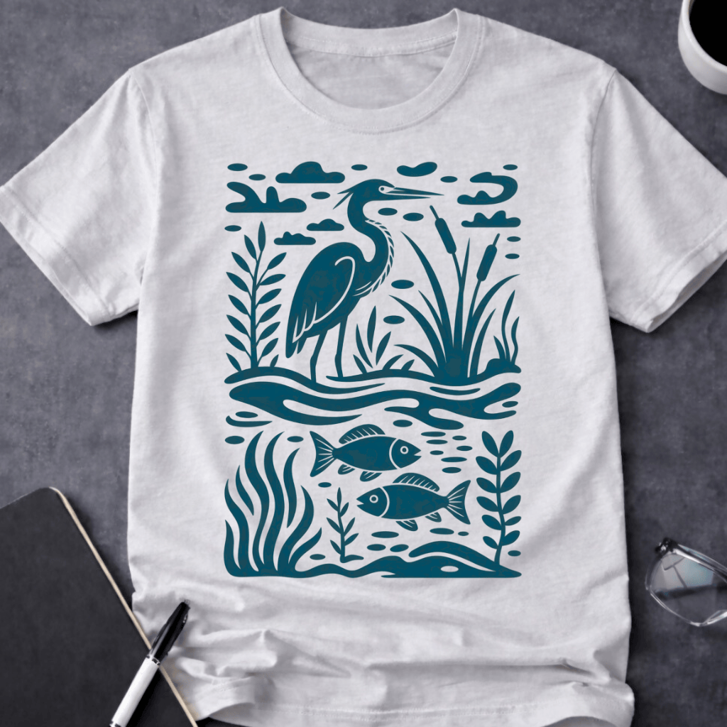 Heron & Fish