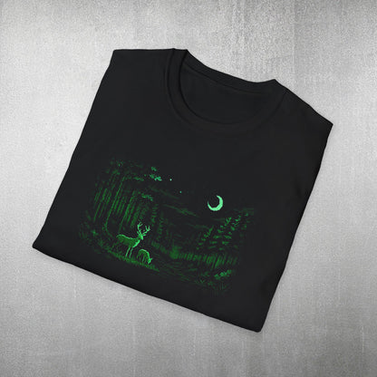Moonlit Pixel  Forest T-Shirt