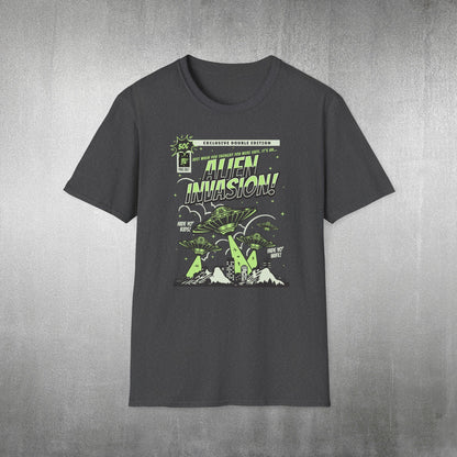 Alien Invasion Vintage Comic T-Shirt