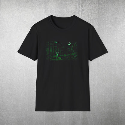 Moonlit Pixel  Forest T-Shirt