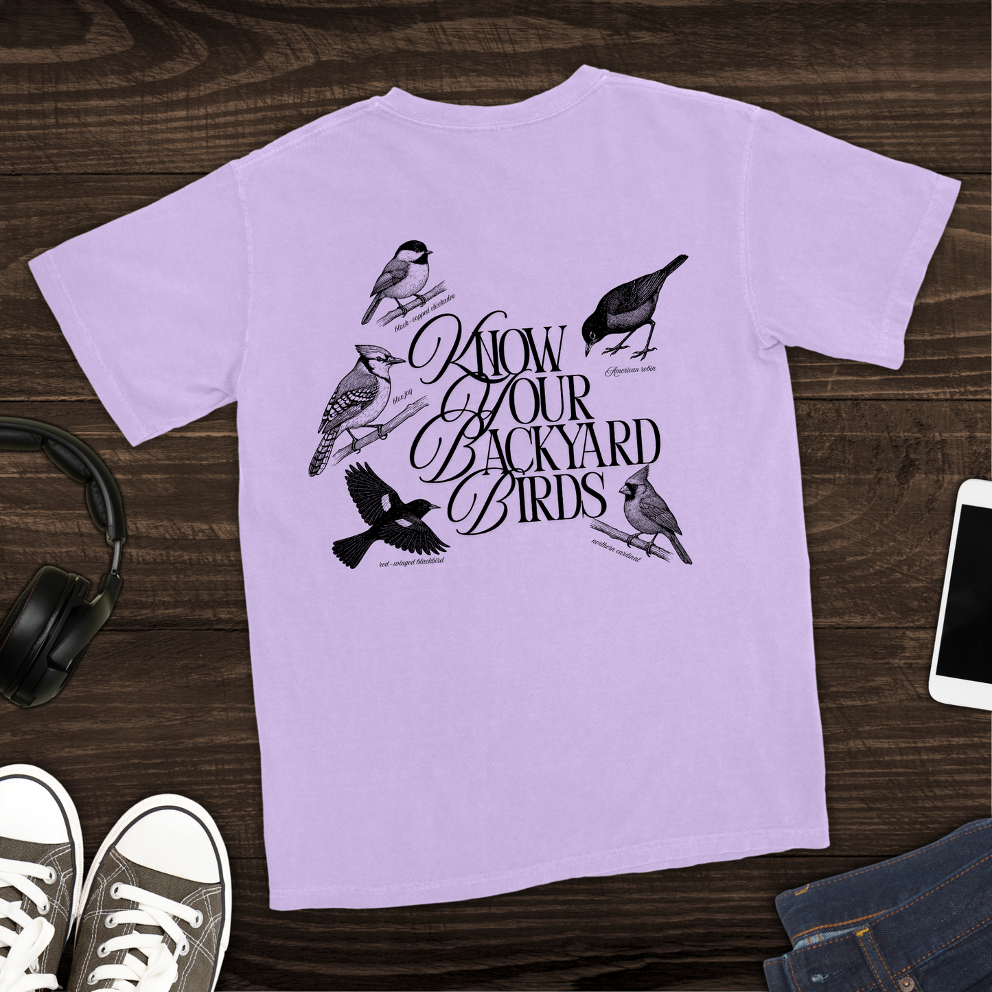 Backyard Birds T-Shirt [Back Graphic]