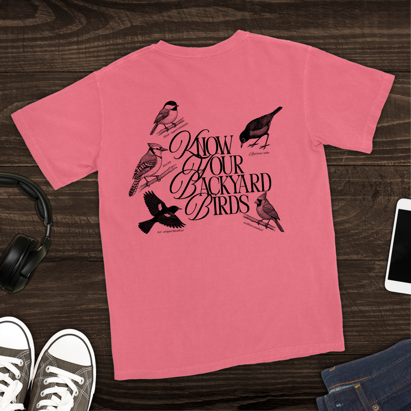 Backyard Birds T-Shirt [Back Graphic]