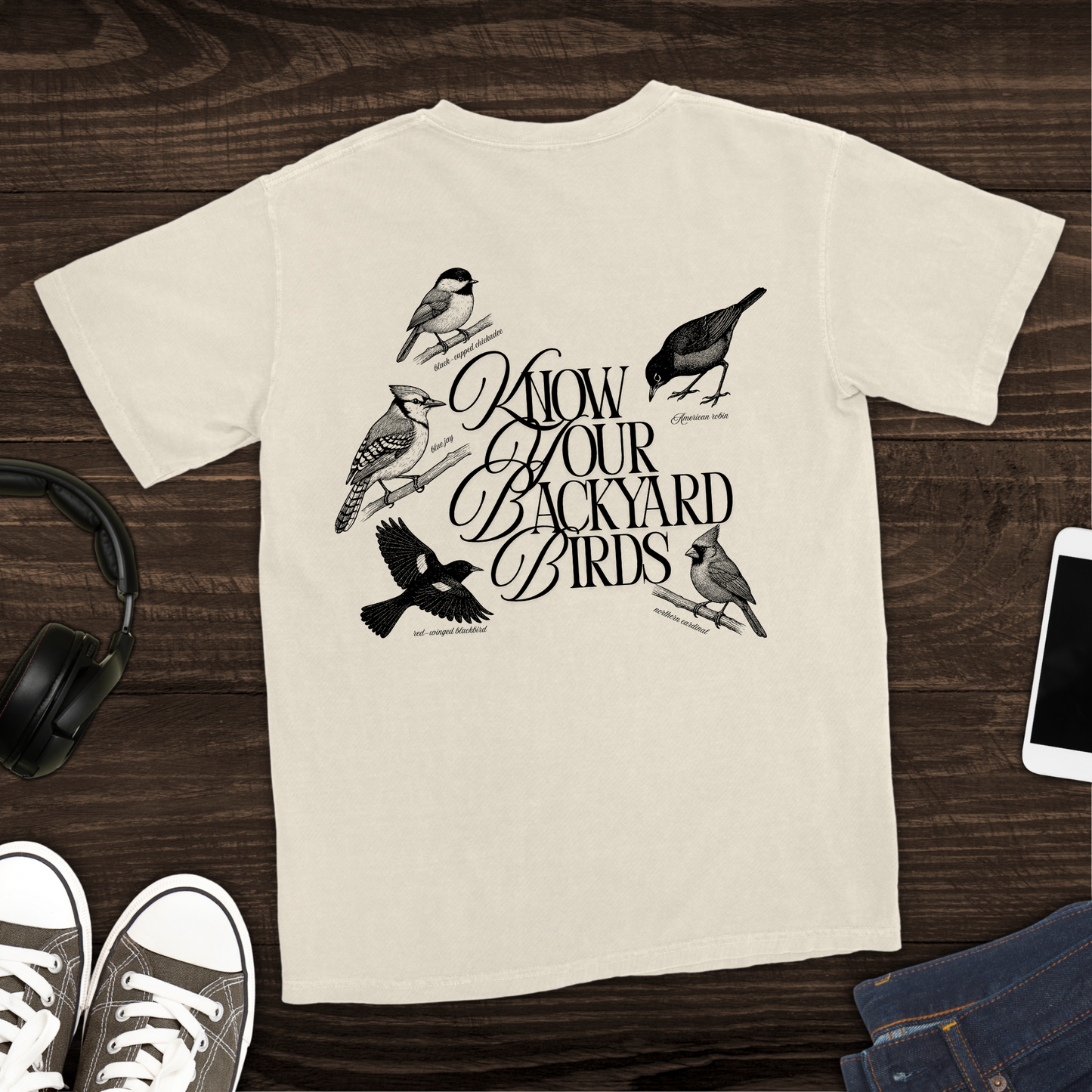 Backyard Birds T-Shirt [Back Graphic]