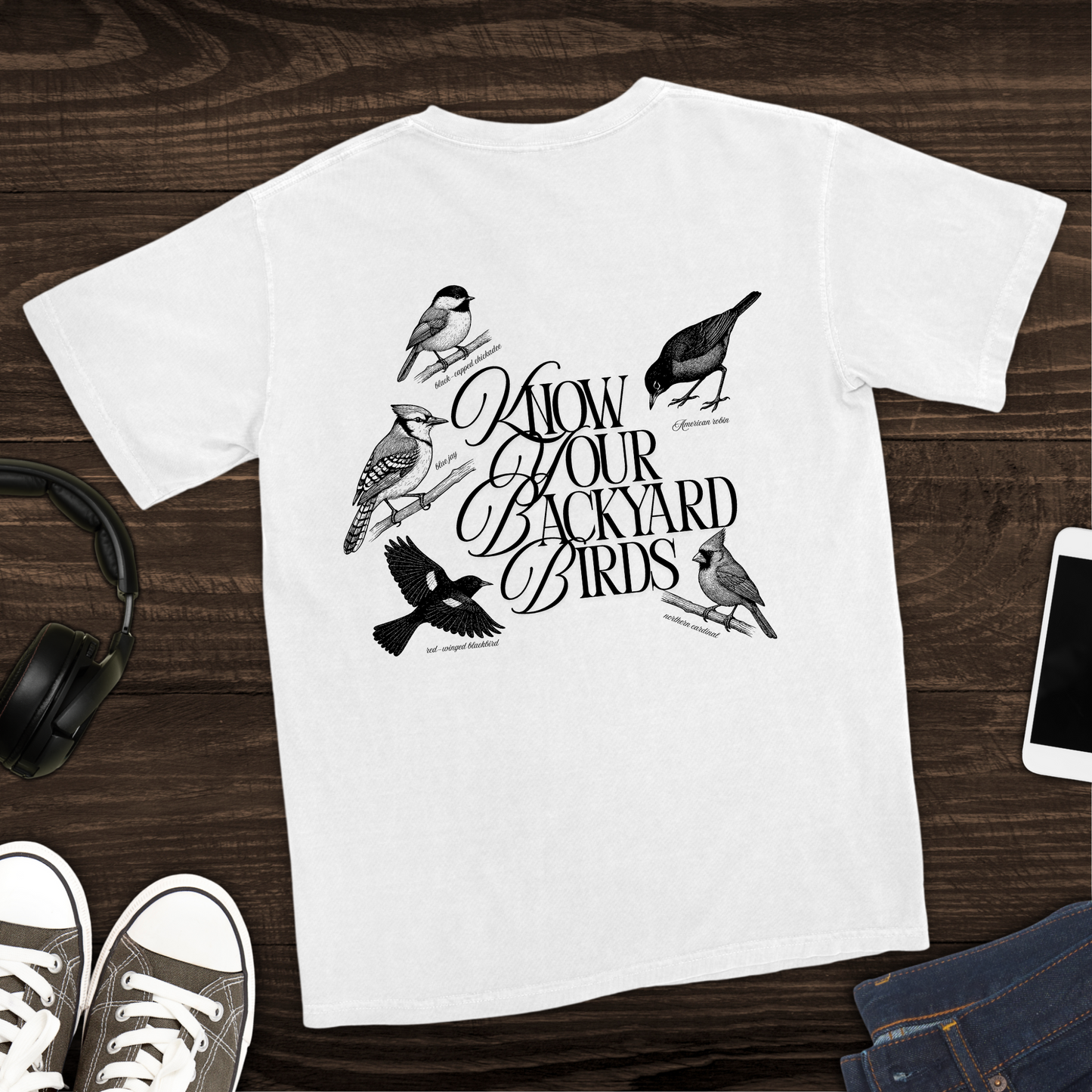 Backyard Birds T-Shirt [Back Graphic]