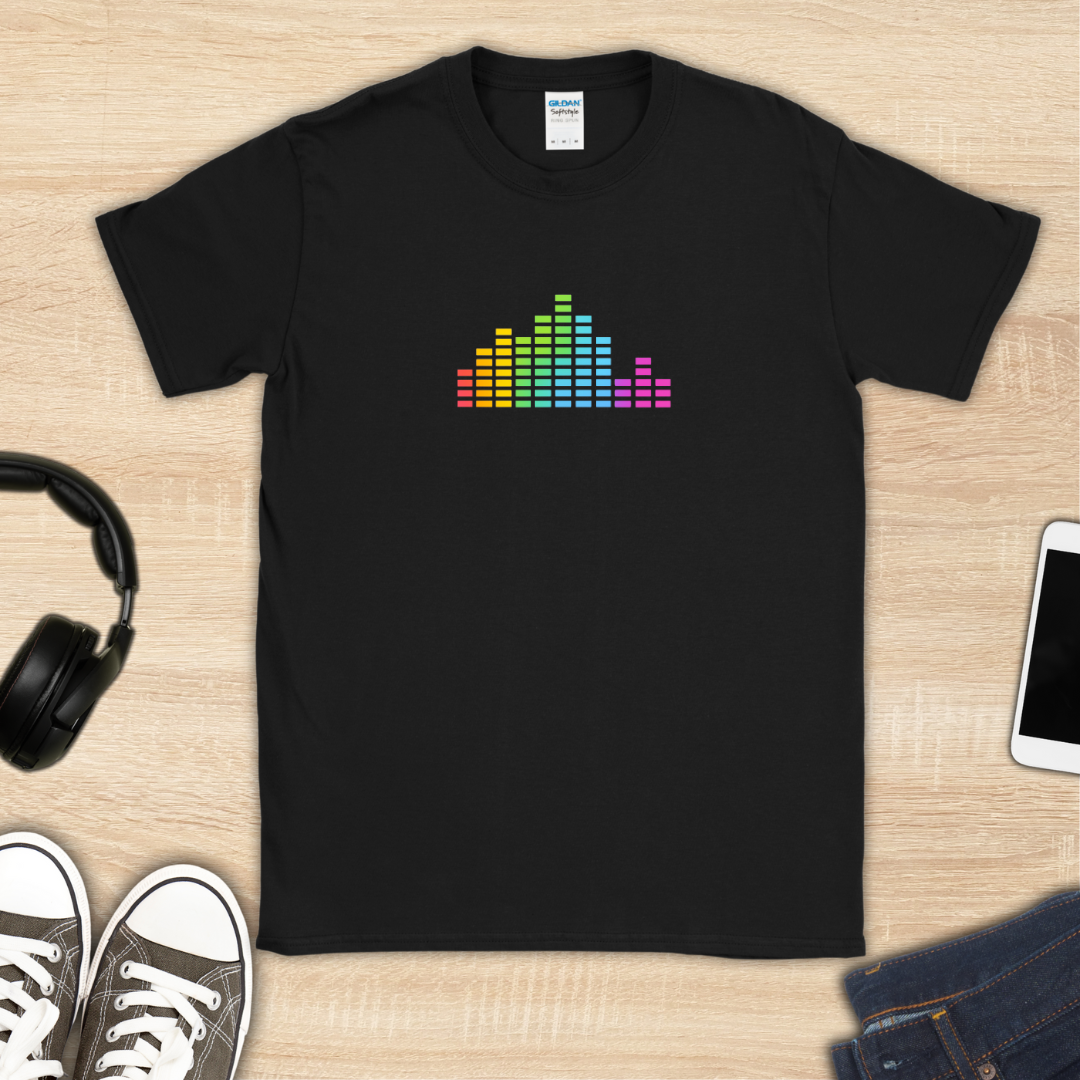 Colorful Soundwave Vu Meter T-Shirt
