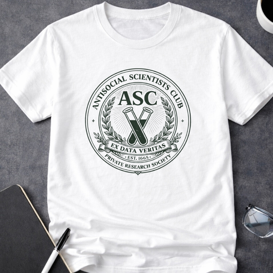 Antisocial Scientists Club Badge T-Shirt