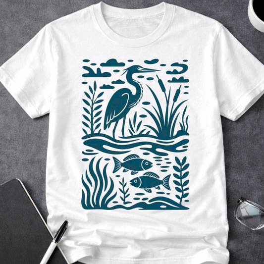 Heron & Fish