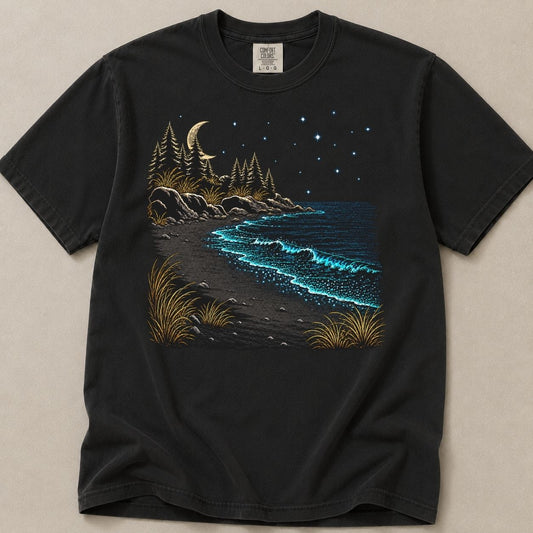 Bioluminescent Shoreline | Premium Tee