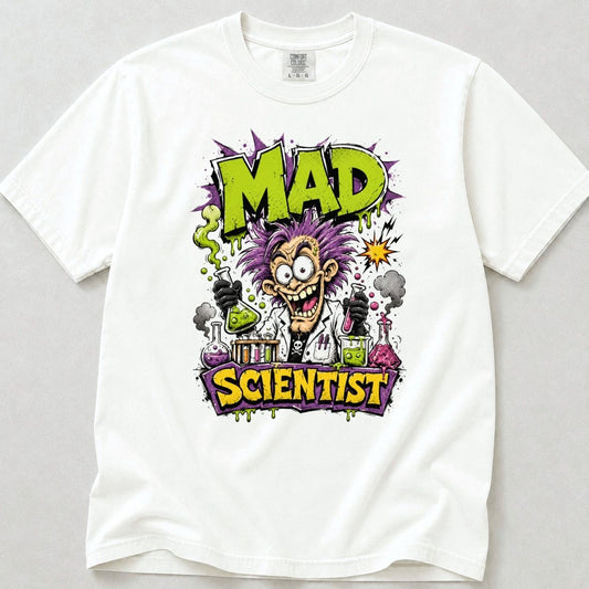 Mad Scientist Retro Cartoon | Premium Tee