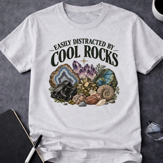 Easily Distracted by Cool Rocks T-Shirt