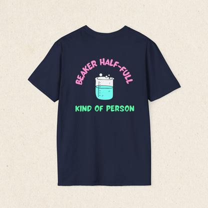 Beaker Half Full T-Shirt [Back Graphic]