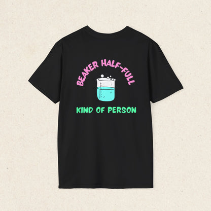 Beaker Half Full T-Shirt [Back Graphic]