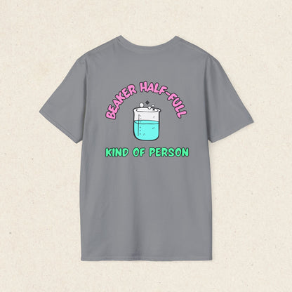 Beaker Half Full T-Shirt [Back Graphic]